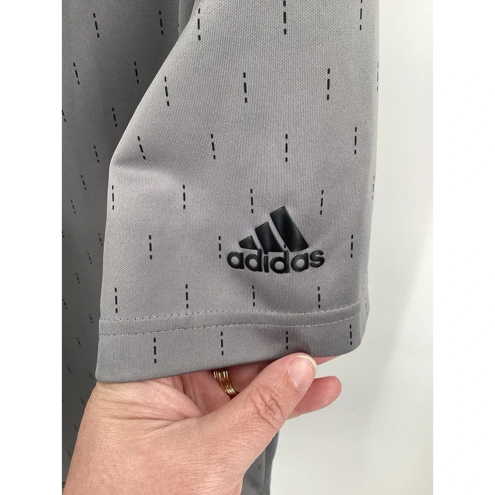 Men's Adidas Short Sleeved Performance‎ Golf Polo Large Gray